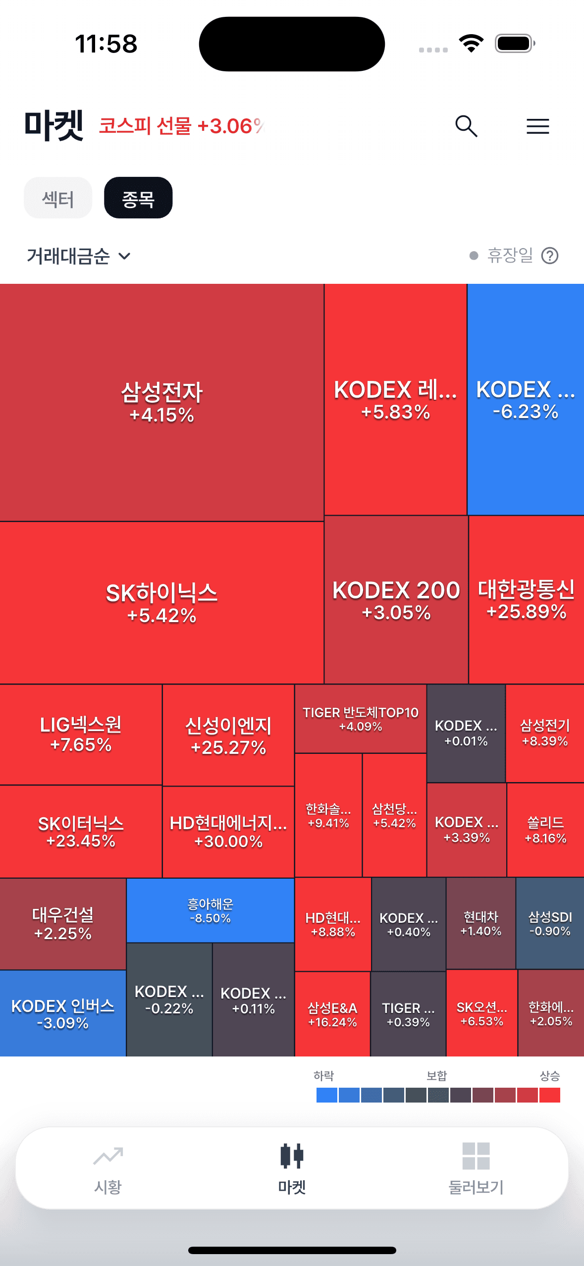 세시반 홈 화면